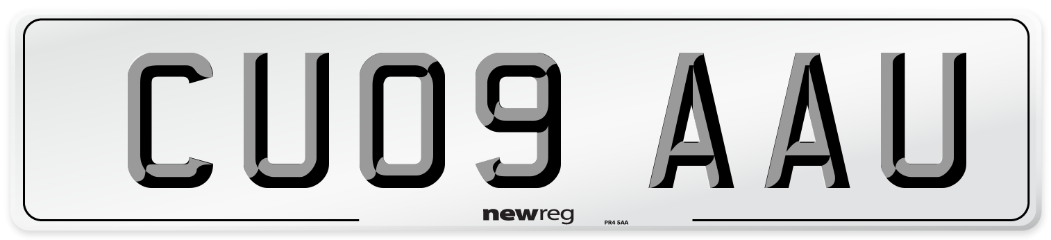 CU09 AAU Number Plate from New Reg